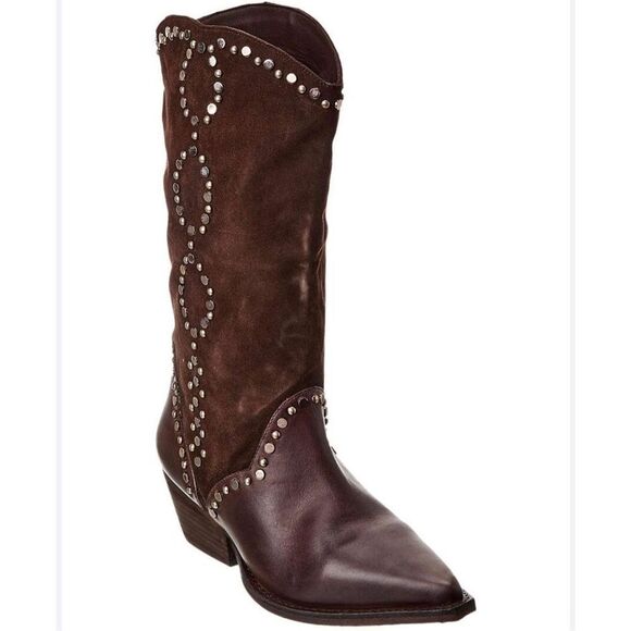 Free People Jaxon Studded Western Boots Size 38.5 - Picture 2 of 6